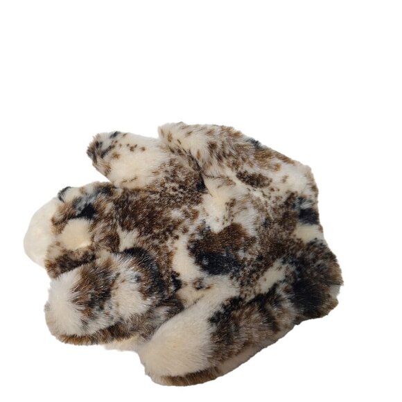 Brown Cream Spotted Bunny Rabbit Hand Puppet Plush Stuffed Toy 7.75" - Picture 6 of 7